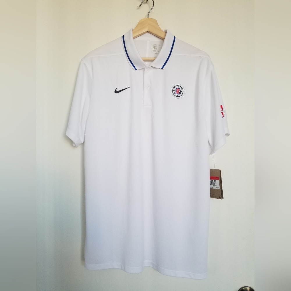 Nike Los Angeles LA Clippers NBA Basketball Polo Shirt Dri-Fit Men  Size L NWT